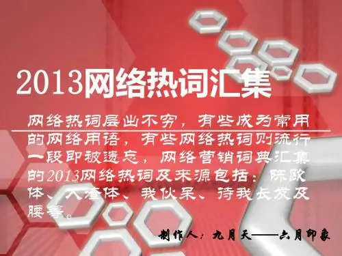 2013网络热词汇集