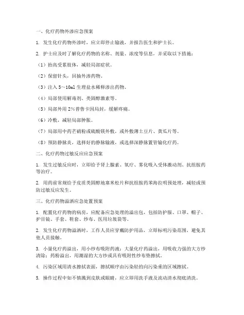 化疗药物应急预案总结