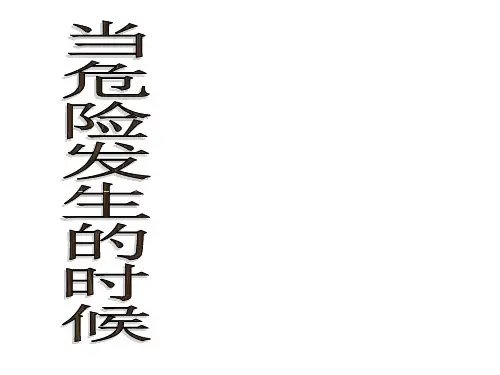 四年级上册品德与社会PPT优秀课件-2.3《当危险发生的时候》 ｜人教新课标 (共28张)