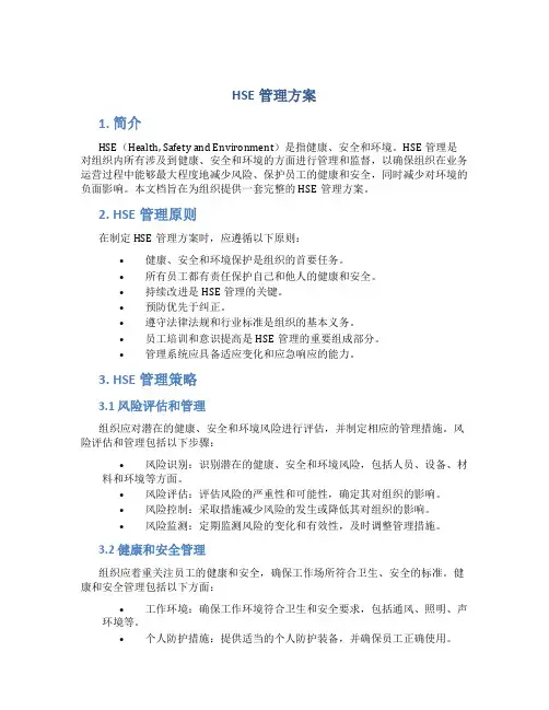 hse管理方案