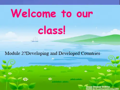 《Developing and Developed Countries》课件2 外研版必修3