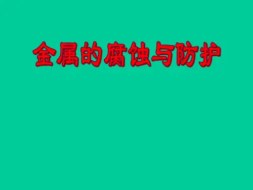 人教化学选修4第4章 金属的电化学腐蚀与防护