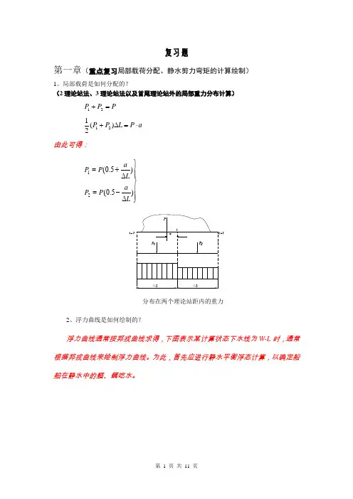 船舶强度与结构设计的复习题