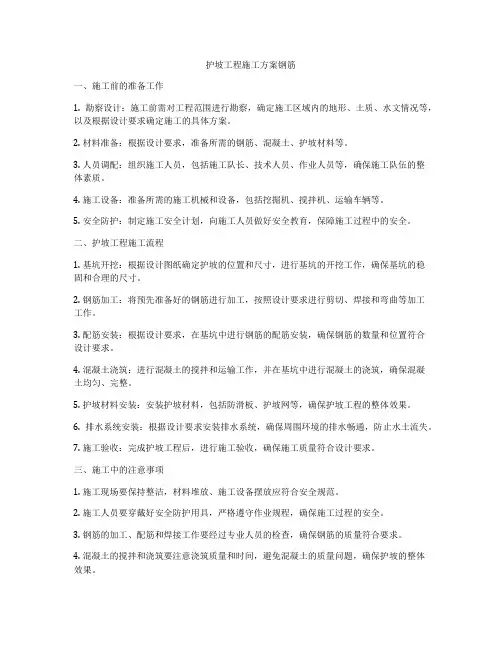 护坡工程施工方案钢筋