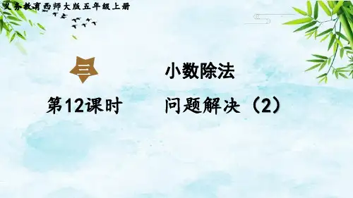 第12课时 问题解决(2)五年级上册数学西师版