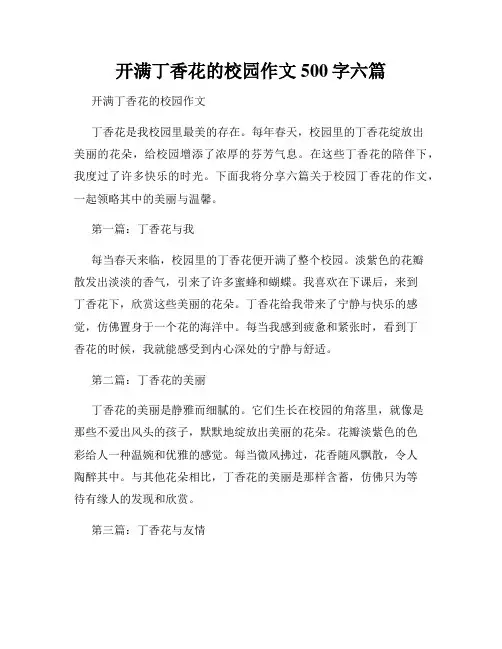 开满丁香花的校园作文500字六篇