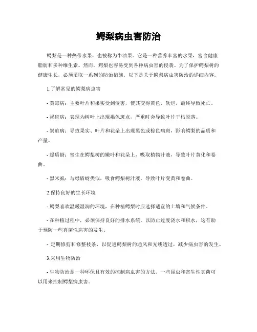 鳄梨病虫害防治