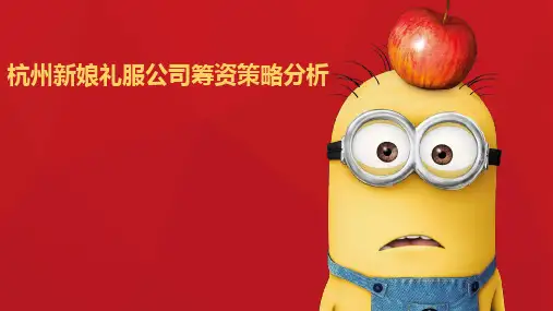 某新娘礼服公司筹资策略分析教材ppt模板下载