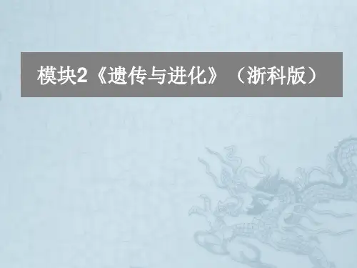 高中生物《遗传与进化》课件浙科版选修三