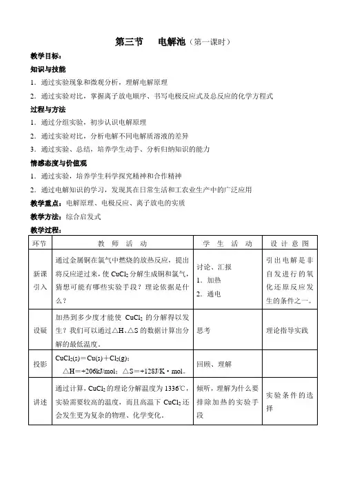 电解池第一课时