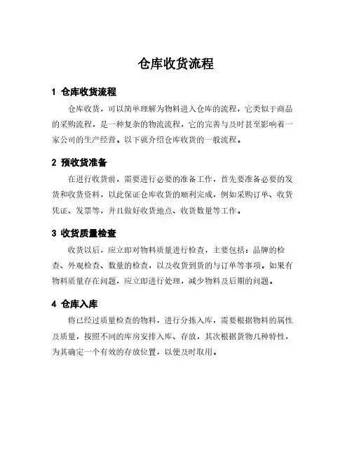 仓库收货流程