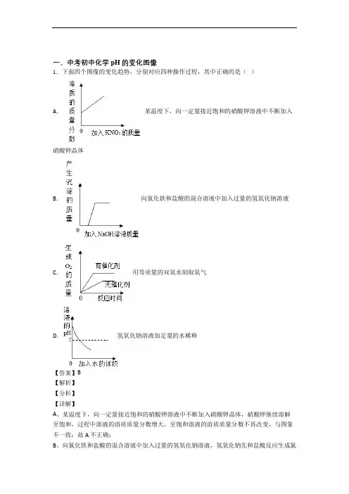 备战中考化学pH的变化图像提高练习题压轴题训练附详细答案