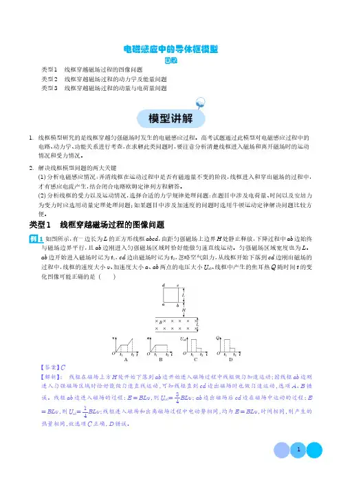 2024年高考物理二轮热点模型电磁感应中的导体框模型(解析版)1