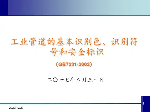 《工业管道的基本识别色识别符号和安全标识》GB7231 ppt课件