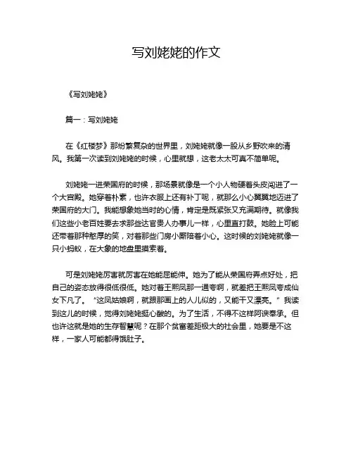 写刘姥姥的作文