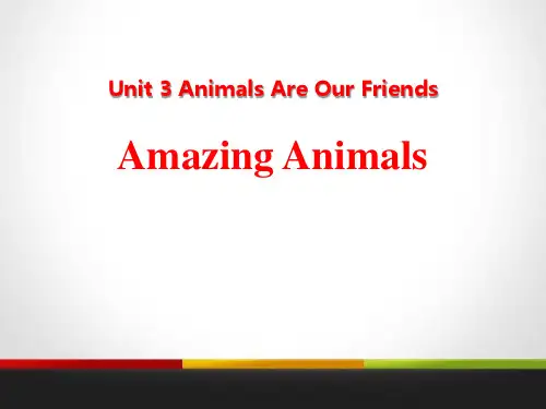 冀教版八年级英语下册Amazing AnimalsAnimals Are Our Friends 课