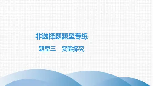 最新人教版八年级生物期末复习题型三 实验探究