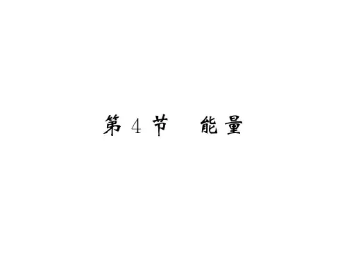 2.4 .能量—秋教科版八年级物理上册作业课件PPT