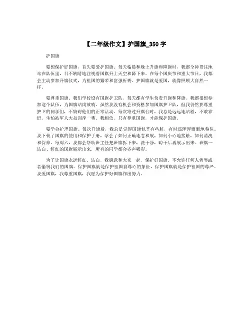 【二年级作文】护国旗_350字