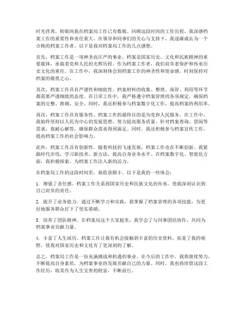 档案局工作感想
