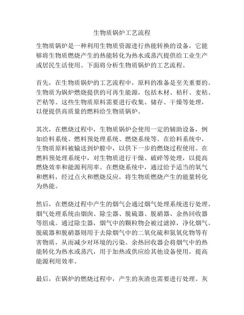 生物质锅炉工艺流程