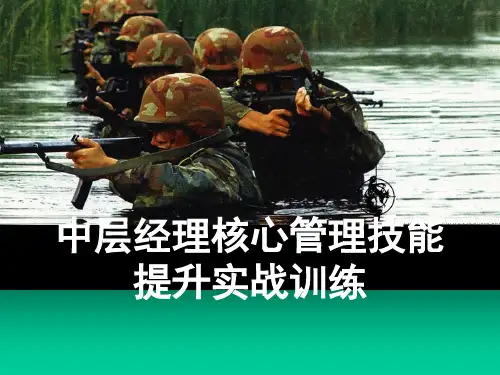 【培训课件】中层经理核心管理技能提升实战训练