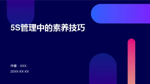 5S管理中的素养技巧