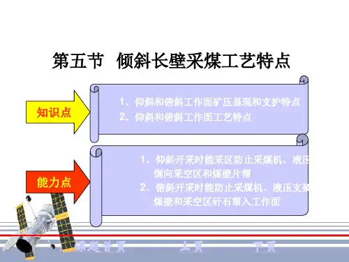 第五节  倾斜长壁采煤工艺特点解读