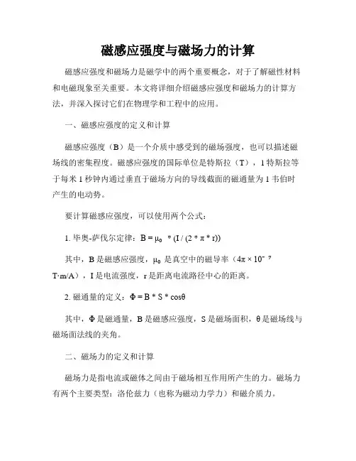 磁感应强度与磁场力的计算
