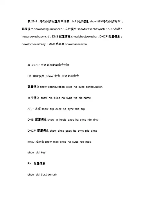 山石防火墙命令