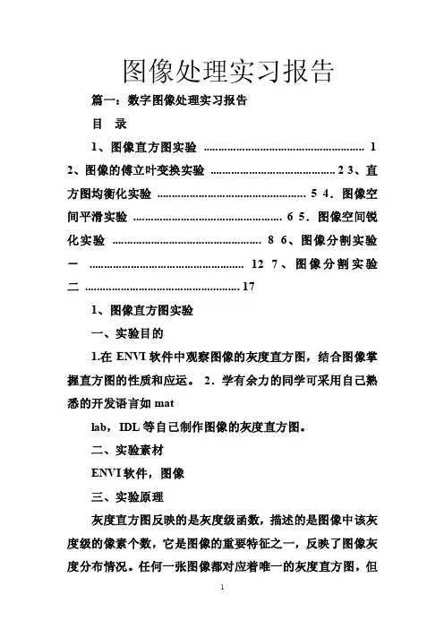 图像处理实习报告