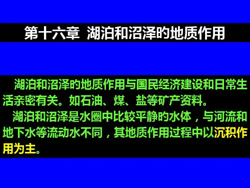 湖泊和沼泽的地质作用