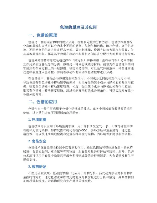 色谱的原理及其应用