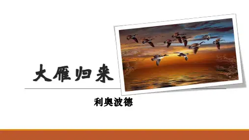 部编版八年级语文下册第7课《大雁归来 》课件