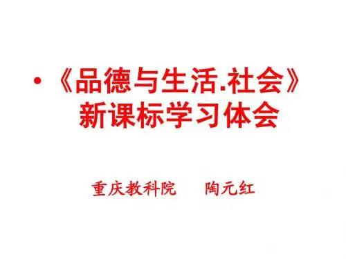新课标学习体会演示文稿