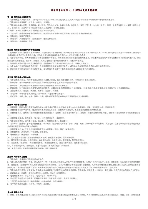 00506写作一自考复习知识点整合2018最新.doc