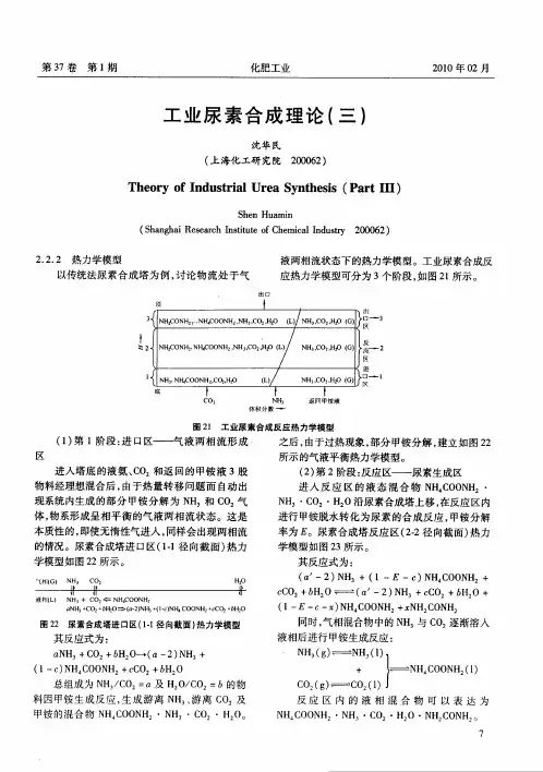 工业尿素合成理论(三)