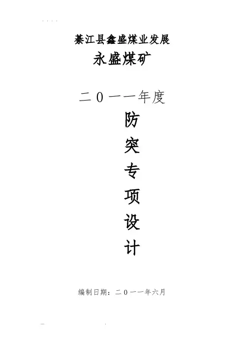 防突专项设计说明