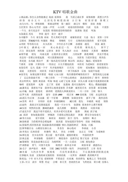 KTV K歌金曲