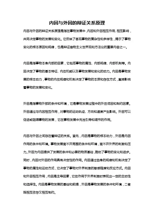 内因与外因的辩证关系原理