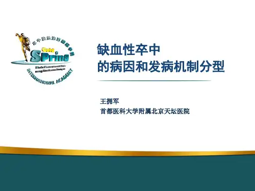 缺血性卒中的病因和发病机制分型【可编辑的PPT文档】