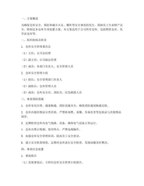 仓库专项处置方案