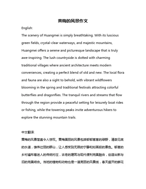 黄梅的风景作文
