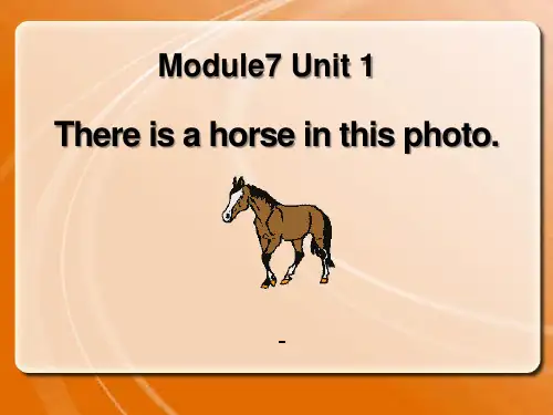 外研版(三起)四上Module 7《Unit 1 There is a horse in this 