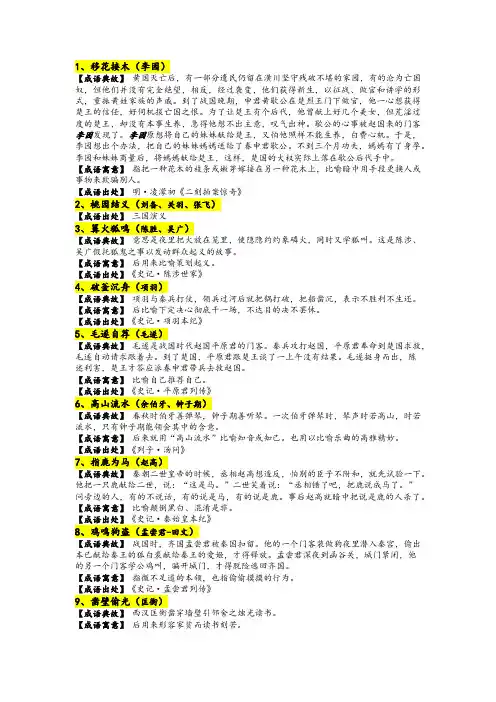 公务员考试常考120个类比推理成语常识