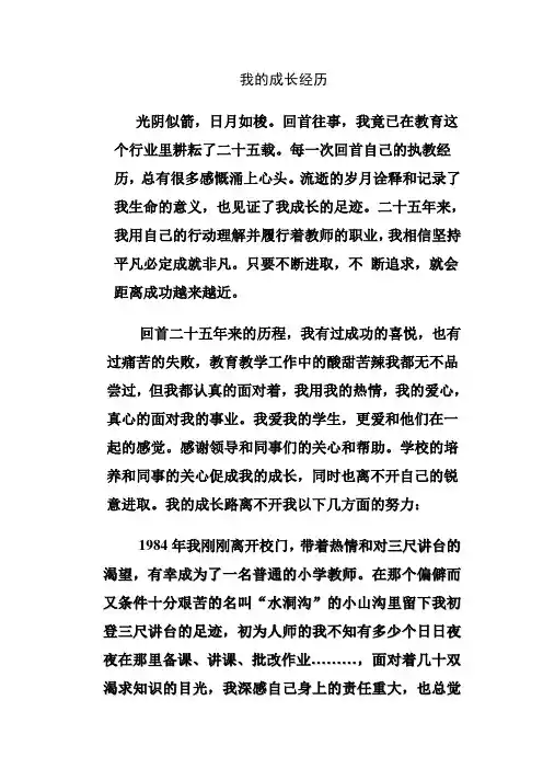 我的成长经历 2