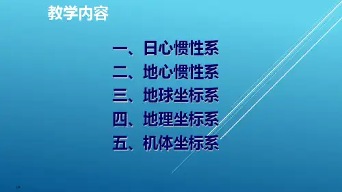 2.导航坐标系——【惯性导航系统】