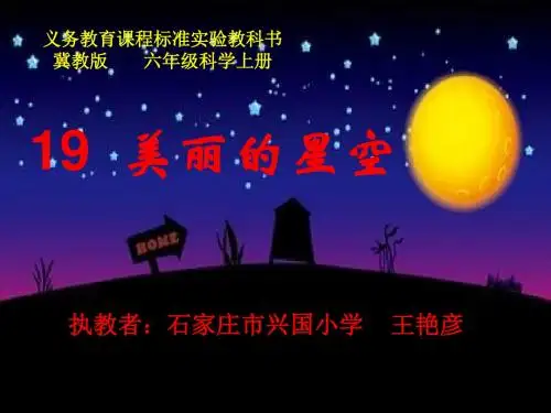 《美丽的星空》教学设计(省一等奖)