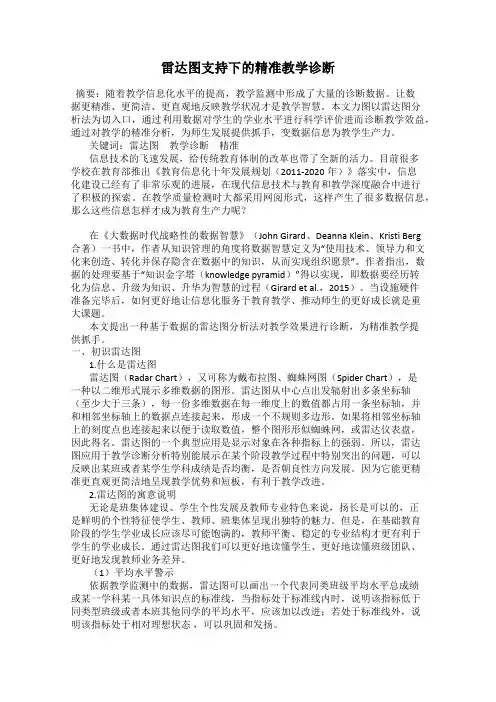 雷达图支持下的精准教学诊断