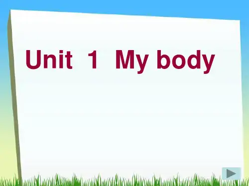 三年级下册英语课件Unit1 My Body1｜陕旅版 (共34张PPT)
